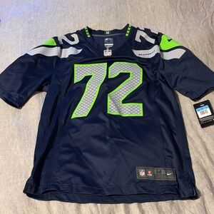 Nike Navy and Lime Green Sports Jersey